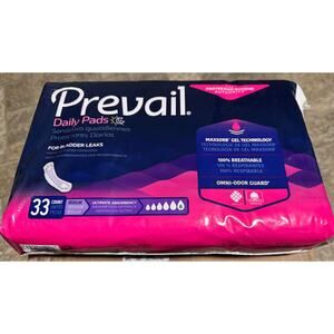 Prevail Daily Pads Regular Ultimate Absorbency 33 Count